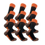 Load image into Gallery viewer, WRK 9Pk Heavy Duty Cotton Blend Hi-Vis Work Sock