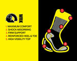 Load image into Gallery viewer, WRK 3Pk Heavy Duty Cotton Blend Hi-Vis Work Sock