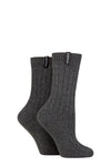 Load image into Gallery viewer, GLENMUIR 2PK Classic Wool Boot Socks- Womens 4-8