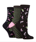 Load image into Gallery viewer, LAZY PANDA Ladies 3PK Bamboo Novelty Socks