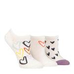 Load image into Gallery viewer, CAROLINE GARDNER 3PK Trainer Socks with Hearts - Womens
