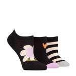 Load image into Gallery viewer, CAROLINE GARDNER 3PK Trainer Socks with Flower - Womens
