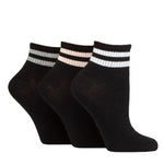 Load image into Gallery viewer, WILDFEET 3PK Women's Cotton Rich Mid Cut Ribbed Sports Crew Socks