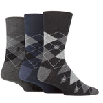 Load image into Gallery viewer, GENTLE GRIP 3Pk Business Socks-Argyle-Mens
