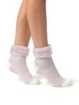 Load image into Gallery viewer, HEAT HOLDERS Feather Cuff Sleep Socks - Women&#39;s
