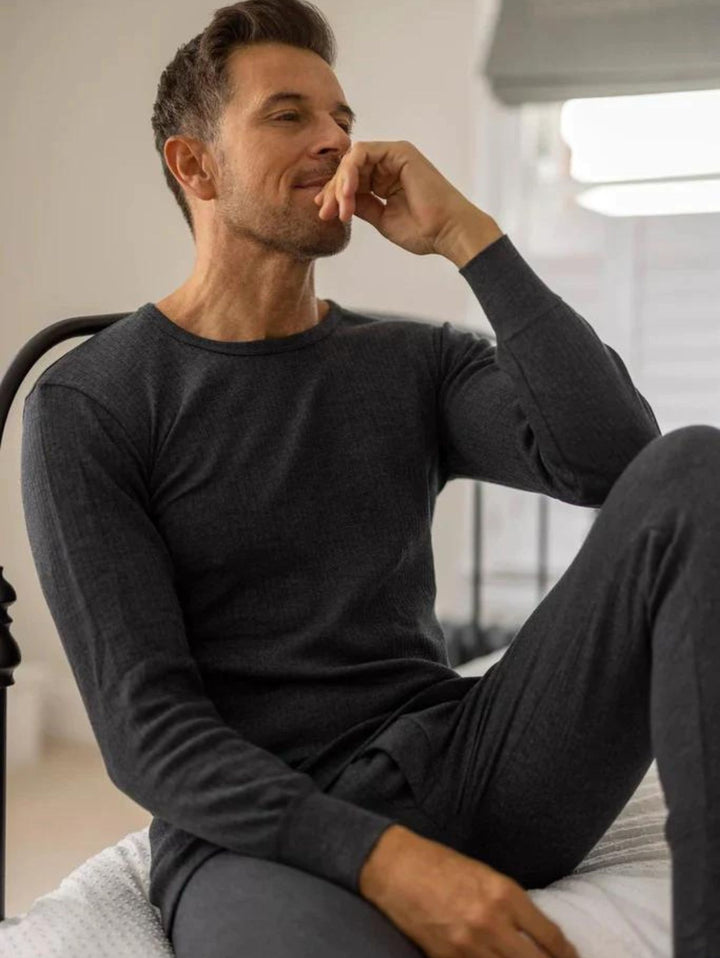 HEAT HOLDERS Thermal Underwear Long Sleeve Brushed Vest-Mens