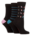 Load image into Gallery viewer, SOCKSHOP 3PK Patterned Bamboo Crew Socks - Women's 4-8