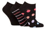 Load image into Gallery viewer, SOCKSHOP 3PK Womens Speckled Bamboo Trainer Socks