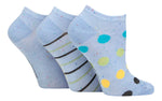 Load image into Gallery viewer, SOCKSHOP 3PK Womens Speckled Bamboo Trainer Socks