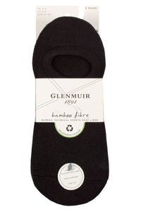GLENMUIR 3PK Bamboo Technical No-Show Sports Shoe Liner Socks-Womens