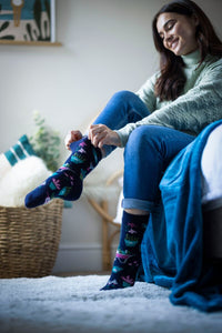 Heat Holders Warm Wishes Hobby Ladies Lite Sock - GREEN FINGERS
