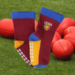 Load image into Gallery viewer, AFL Brisbane Lions 4Pk Infant Socks