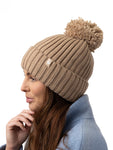 Load image into Gallery viewer, HEAT HOLDERS Arden Ribbed Hat Turnover Thermal Beanie & Pom Pom -Womens