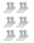 Load image into Gallery viewer, WRK Kids 6PK Back to School Bamboo 1/4 Crew Socks