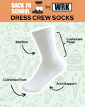 Load image into Gallery viewer, WRK Kids 6PK Back to School Bamboo Dress Socks