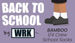 Load image into Gallery viewer, WRK Kids 6PK Back to School Bamboo 1/4 Crew Socks