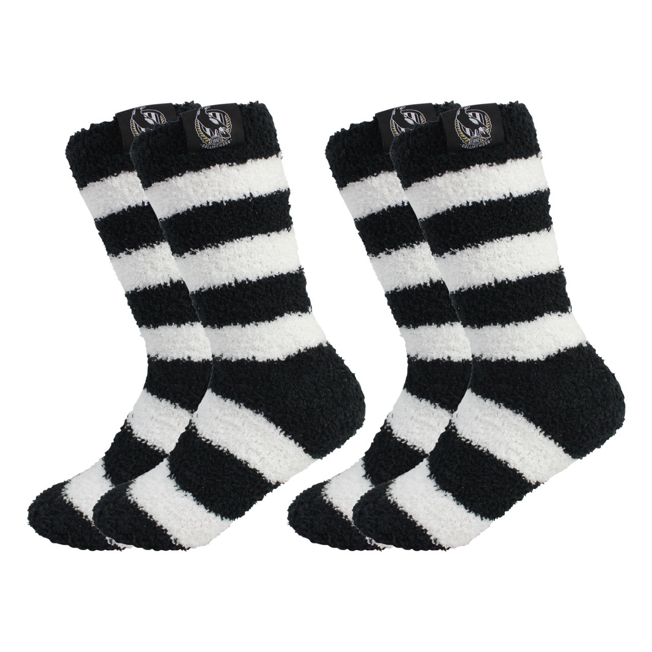 AFL Collingwood Magpies 2Pk Bed Socks - Womens