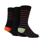 Load image into Gallery viewer, GLENMUIR 3PK Striped Bamboo Crew Socks - Men&#39;s  7-11
