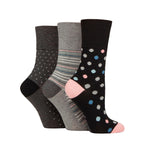 Load image into Gallery viewer, GENTLE GRIP 3Pk Crew Socks - Prints - Womens 4-8