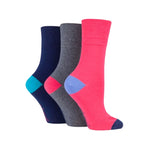Load image into Gallery viewer, GENTLE GRIP 3Pk Crew Socks - Colour Burst - Women's 4-8