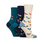 Load image into Gallery viewer, GENTLE GRIP 3Pk Crew Socks-Fun feet - Womens 4-8