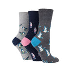 Load image into Gallery viewer, GENTLE GRIP 3Pk Crew Socks-Fun feet - Womens 4-8