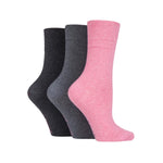 Load image into Gallery viewer, GENTLE GRIP 3Pk Plain Crew Socks - Womens