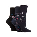 Load image into Gallery viewer, GENTLE GRIP 3Pk Crew Socks - Prints - Womens 4-8