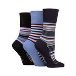 Load image into Gallery viewer, GENTLE GRIP 3pk Crew Socks-Bamboo Prints - Women's 4-8