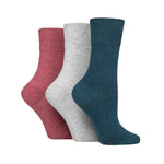 Load image into Gallery viewer, IOMI FOOTNURSE 3Pk Gentle Grip Diabetic Socks-Womens 4-8