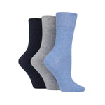 Load image into Gallery viewer, IOMI FOOTNURSE 3Pk Gentle Grip Diabetic Socks-Womens 4-8