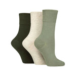 Load image into Gallery viewer, IOMI FOOTNURSE 3Pk Gentle Grip Diabetic Socks-Womens 4-8