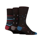 Load image into Gallery viewer, GENTLE GRIP 3Pk Business Socks-Print-Mens 6-11