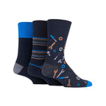 Load image into Gallery viewer, GENTLE GRIP 3PK Business Socks-Fun Feet-Mens 6-11