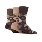 Load image into Gallery viewer, GENTLE GRIP 3Pk Business Socks-Argyle-Mens