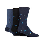 Load image into Gallery viewer, GENTLE GRIP 3Pk Business Socks-Print-Mens 6-11