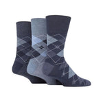Load image into Gallery viewer, GENTLE GRIP 3Pk Business Socks-Argyle-Mens