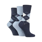 Load image into Gallery viewer, GENTLE GRIP 3Pk Crew Socks- Argyle-Womens 4-8