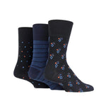 Load image into Gallery viewer, GENTLE GRIP 3Pk Business Socks-Print-Mens 6-11