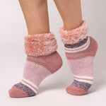 Load image into Gallery viewer, HEAT HOLDERS Feather Cuff Sleep Socks - Womens