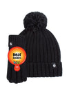 Load image into Gallery viewer, HEAT HOLDERS Enchanted Forest Ribbed Pom Pom Beanie and Gloves Set-Girls 7-10 years