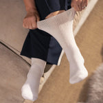 Load image into Gallery viewer, IOMI FOOTNURSE 3Pk Cushion Foot Diabetic Socks with Non-Slip Grip