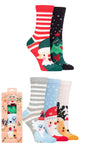 Load image into Gallery viewer, LAZY PANDA Ladies 5PK Bamboo Christmas Socks Gift Box
