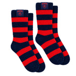 Load image into Gallery viewer, AFL Melbourne Demons 2Pk Bed Socks - Womens