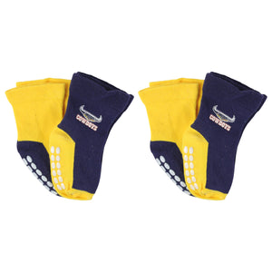 NRL North Queensland Cowboys 4 Pairs Infant Socks