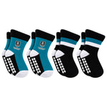 Load image into Gallery viewer, AFL Port Adelaide Power 4Pk Infant Socks