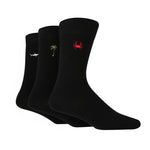 Load image into Gallery viewer, WILDFEET 3pk Embroided Cotton Novelty Crew - Mens 7-11