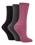 Load image into Gallery viewer, SOCKSHOP 3PK Textured Bamboo Crew Socks - Women's 4-8