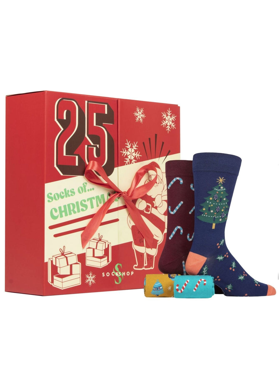 25 Day Christmas Bamboo Sock Advent Calendar 2023 Men's