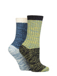 Load image into Gallery viewer, SOCKSHOP 2PK Ladies Velvet Soft Chunky Ribbed Boot Sock - UK 4-8
